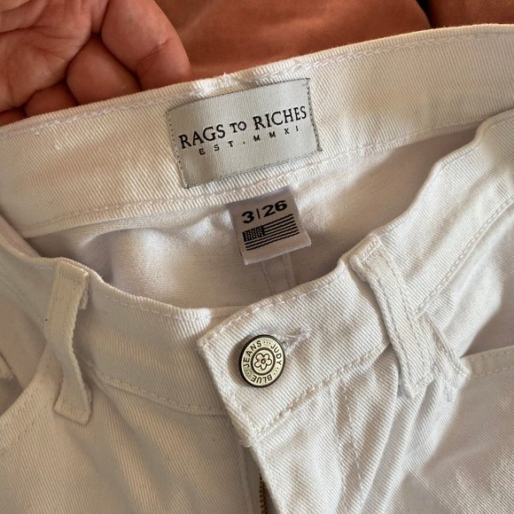 Judy Blue + Rags to Riches White Destroyed Jeans - Picture 6 of 6